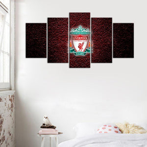 Liverpool F.C. Rock on Canvas 5 Pieces Wall Painting Canvas