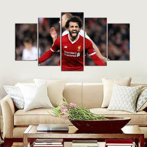 Mohamed Salah Liverpool F.C. 5 Pieces Wall Painting Canvas