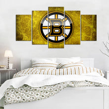 Load image into Gallery viewer, Boston Bruins Logo 5 Pieces Wall Painting Canvas