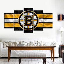 Load image into Gallery viewer, Boston Bruins Fabric Flag Cheering 5 Pieces Wall Painting Canvas