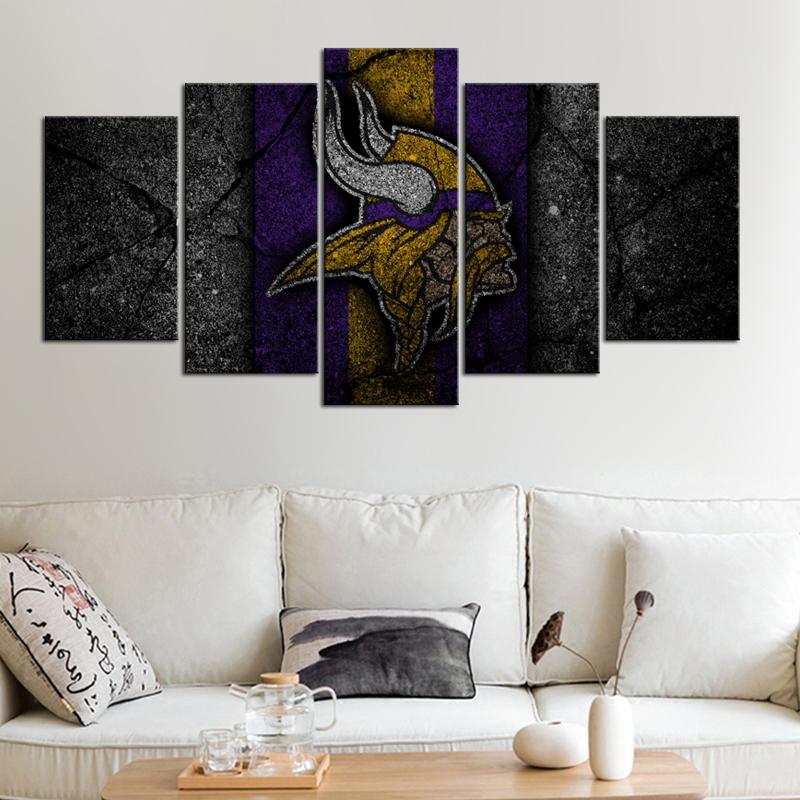 Minnesota Vikings Rock Style Wall Canvas 1 – SportsDexter
