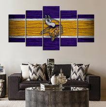 Load image into Gallery viewer, Minnesota Vikings Wooden Look Wall Canvas 1