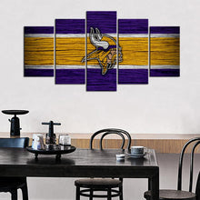 Load image into Gallery viewer, Minnesota Vikings Wooden Look Wall Canvas 1