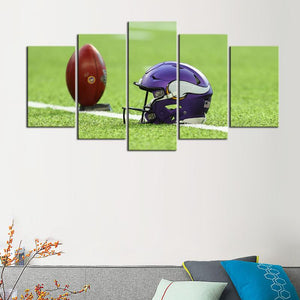 Minnesota Vikings Helmet Wall Canvas 1