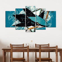 Load image into Gallery viewer, San Jose Sharks Paint Splash 5 Pieces Wall Painting Canvas