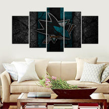 Load image into Gallery viewer, San Jose Sharks Rock Style 5 Pieces Wall Painting Canvas