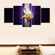 Load image into Gallery viewer, Minnesota Vikings Metal Look Wall Canvas