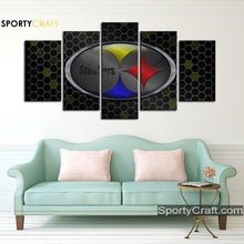 Load image into Gallery viewer, Pittsburgh Steelers Steal Logo Wall Canvas
