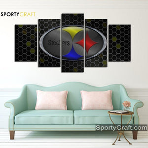 Pittsburgh Steelers Steal Logo Wall Canvas