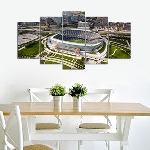 Chicago Bears Stadium From Above Wall Canvas
