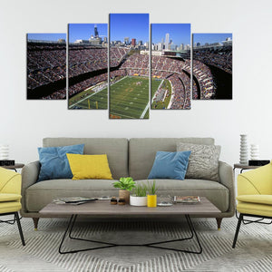 Chicago Bears Stadium 5 Pieces Wall Painting Canvas