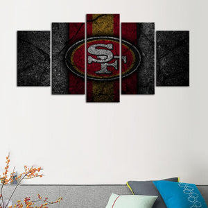 San Francisco 49ers Rock Style Wall Canvas 1