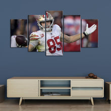 Load image into Gallery viewer, George Kittle San Francisco 49ers  5 Pieces Wall Painting Canvas 