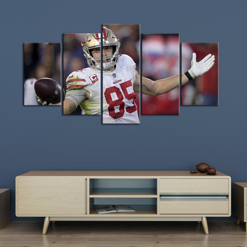 George Kittle San Francisco 49ers  5 Pieces Wall Painting Canvas 