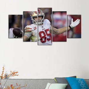 George Kittle San Francisco 49ers  5 Pieces Wall Painting Canvas 
