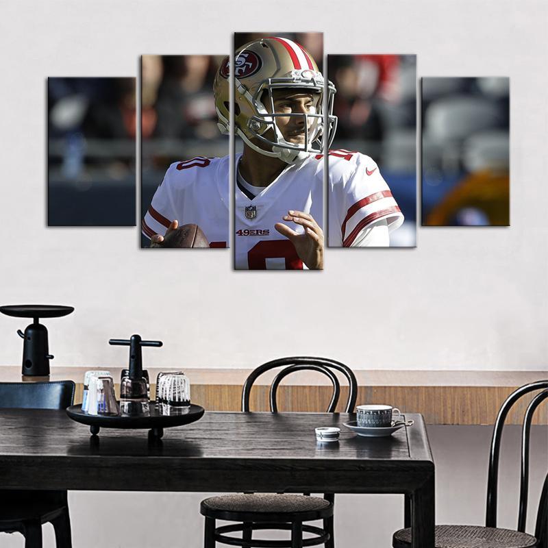 Jimmy Garoppolo San Francisco 49ers 5 Pieces Wall Painting Canvas 