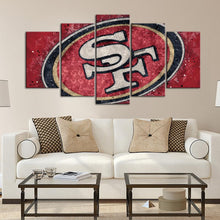 Load image into Gallery viewer, San Francisco 49ers Techy Style 5 Pieces Wall Painting Canvas 