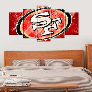 San Francisco 49ers Paint Splash Wall Canvas 1