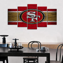 Load image into Gallery viewer, San Francisco 49ers Wooden Look Wall Canvas 1