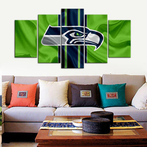 Seattle Seahawks Fabric Flag Look Wall Canvas 1