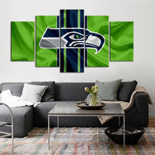 Load image into Gallery viewer, Seattle Sea Hawks Flag Look 5 Pieces Wall Painting Canvas 