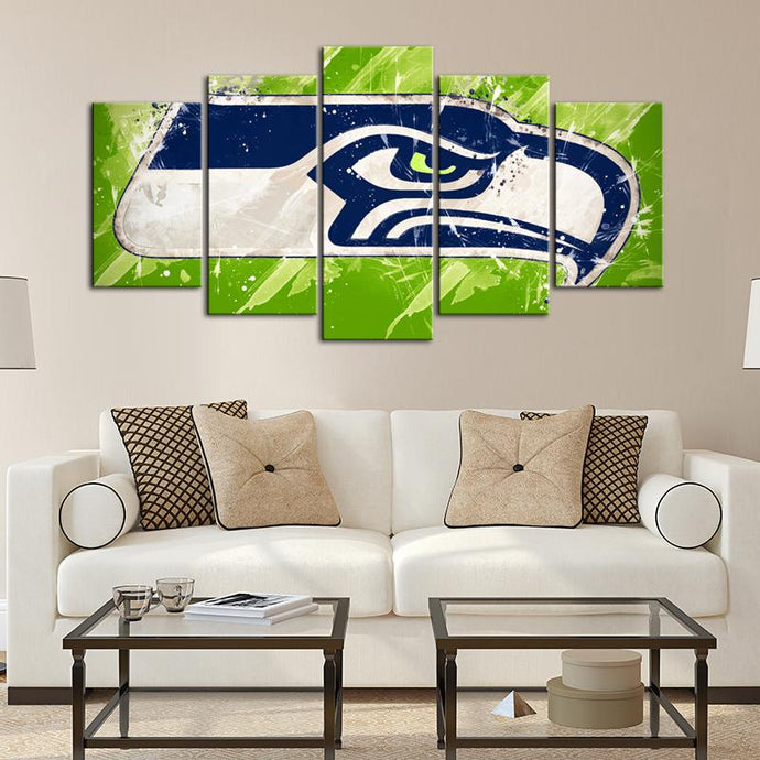 Seattle Seahawks Paint Splash Wall Canvas 1