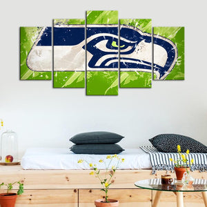 Seattle Seahawks Paint Splash Wall Canvas 1