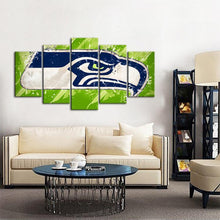 Load image into Gallery viewer, Seattle Sea Hawks Paint Splash 5 Pieces Wall Painting Canvas 