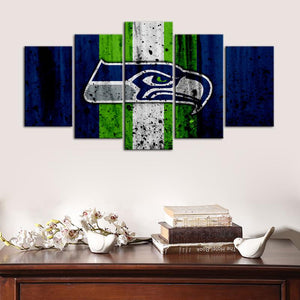 Seattle Seahawks Rough Look Wall Canvas 1