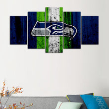 Load image into Gallery viewer, Seattle Sea Hawks Rough Look 5 Pieces Wall Painting Canvas 