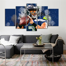 Load image into Gallery viewer, Russell Wilson Seattle Sea Hawks 5 Pieces Wall Painting Canvas 
