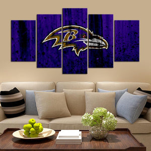 Baltimore Ravens Rough Look Wall Canvas 1