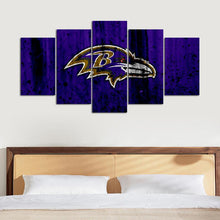 Load image into Gallery viewer, Baltimore Ravens Rough Look Wall Canvas 1