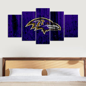 Baltimore Ravens Rough Look Wall Canvas 1