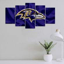 Load image into Gallery viewer, Baltimore Ravens Fabric Style Wall Canvas 1