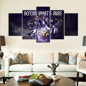 Baltimore Ravens Defend What's Ours Wall Canvas