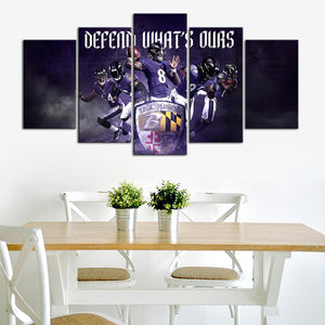 Baltimore Ravens Defend What's Ours Wall Canvas