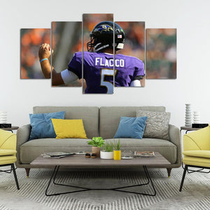 Joe Flacco Baltimore Ravens Wall Canvas 2