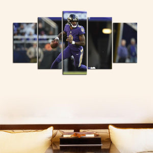 Lamar Jackson Baltimore Ravens Wall Canvas