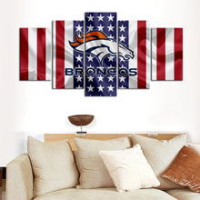Load image into Gallery viewer, Denver Broncos American Flag Canvas