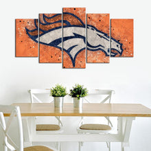 Load image into Gallery viewer, Denver Broncos Techy Style 5 Pieces Wall Painting Canvas