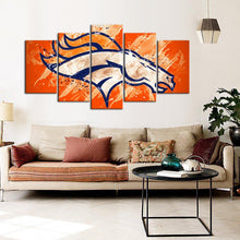 Load image into Gallery viewer, Denver Broncos Paint Splash Canvas