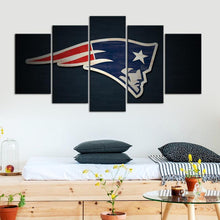 Load image into Gallery viewer, New England Patriots Paint Stroke 5 Pieces Wall Painting Canvas
