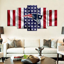 Load image into Gallery viewer, New England Patriots American Flag Wall Canvas 1