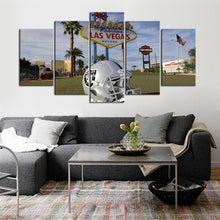 Load image into Gallery viewer, Oakland Raiders Hamlet in Las Vegas 5 Pieces wall Painting Canvas 2