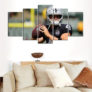 Derek Carr Oakland Raiders 5 Pieces wall Painting Canvas