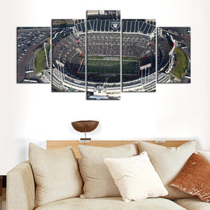Oakland Raiders Sky View Stadium 5 Pieces wall Painting Canvas