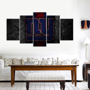 New York Giants Rough Rock Style Canvas