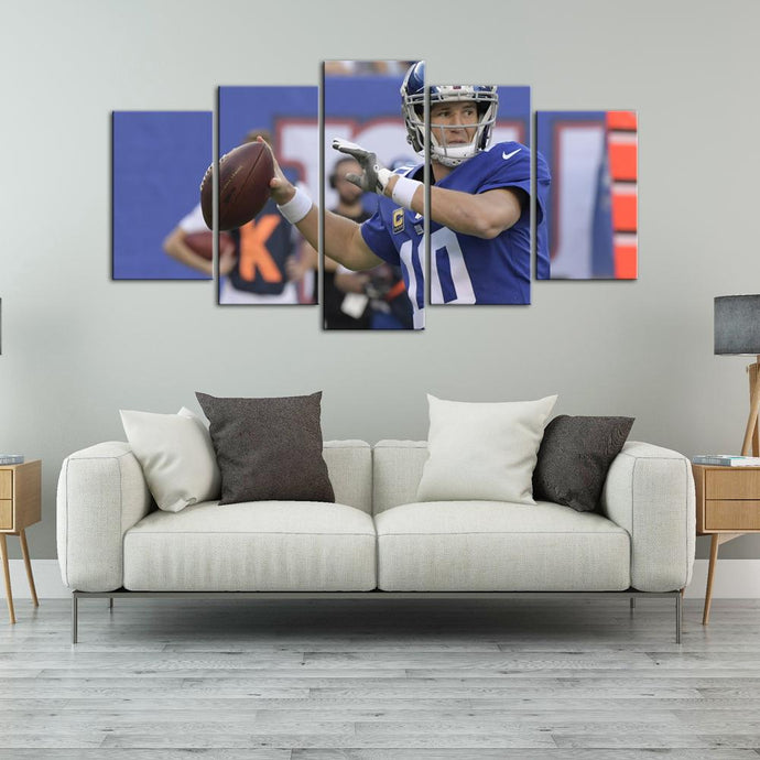 Eli Manning New York Giants 5 Pieces Wall Painting Canvas