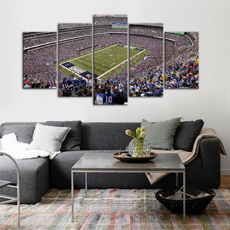 New York Giants Paint Stadium 5 Pieces Wall Painting Canvas